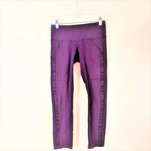 Lululemon Practice Daily Crop Leggings Size 4 Plum Grape Purple